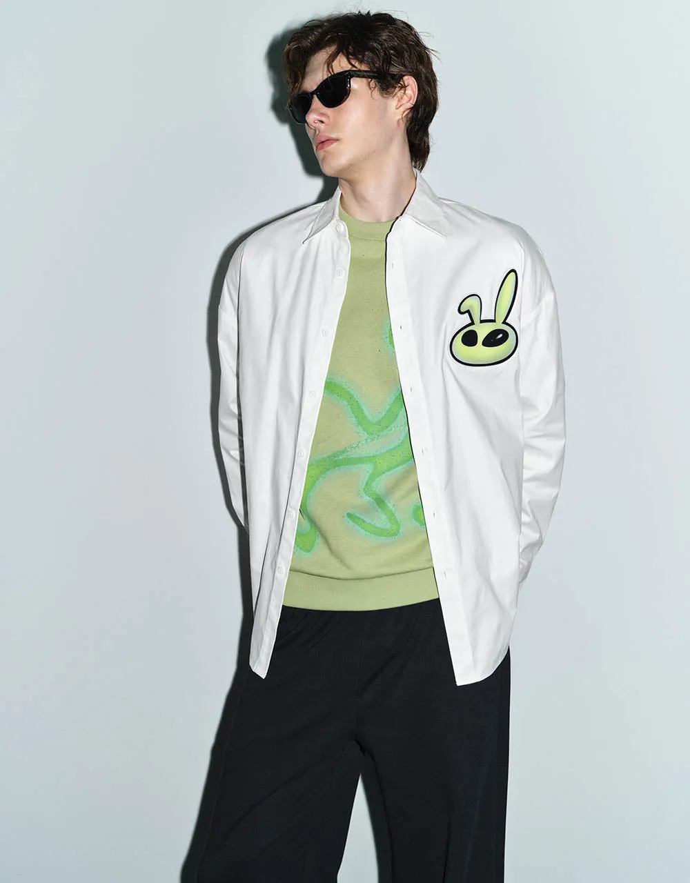 Bunny Printed Loose Shirt sold by Urban Revivo product image thumbnail 3