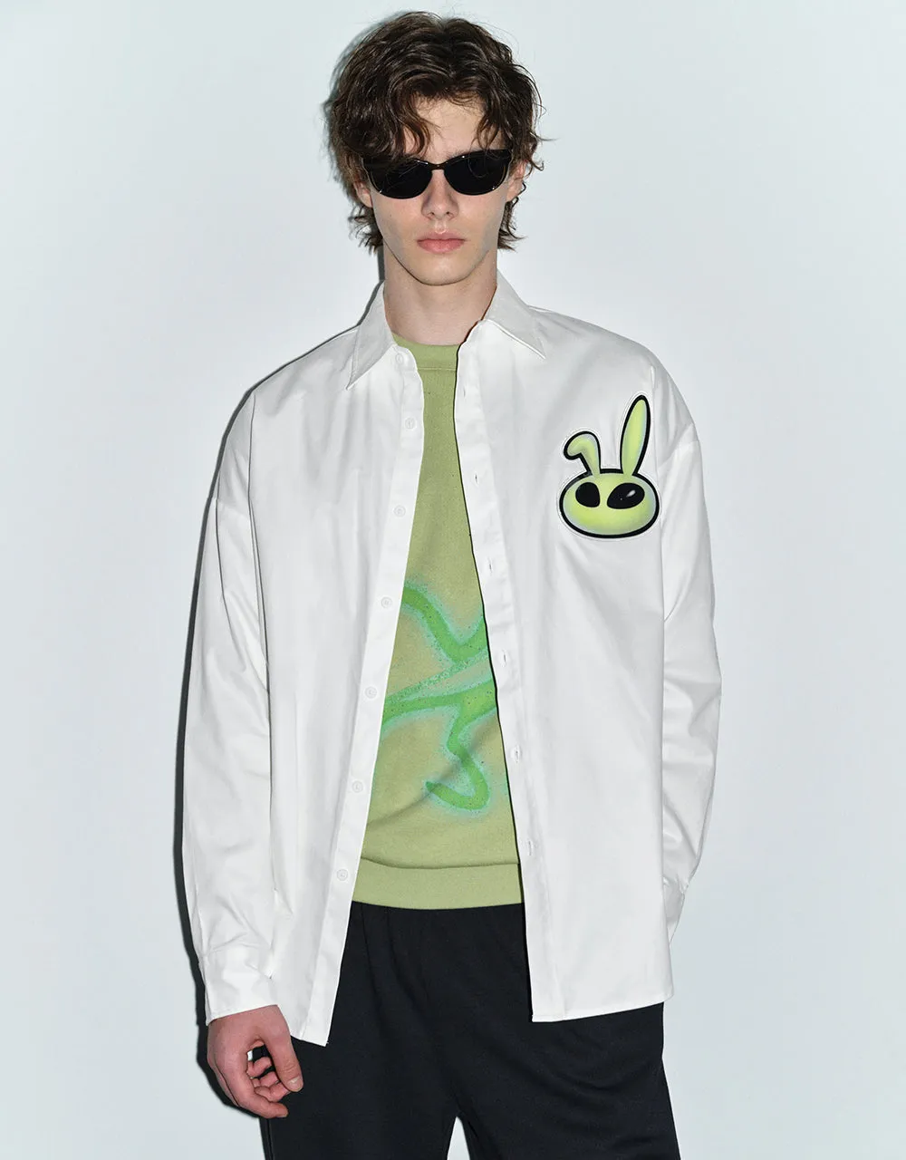 Bunny Printed Loose Shirt sold by Urban Revivo