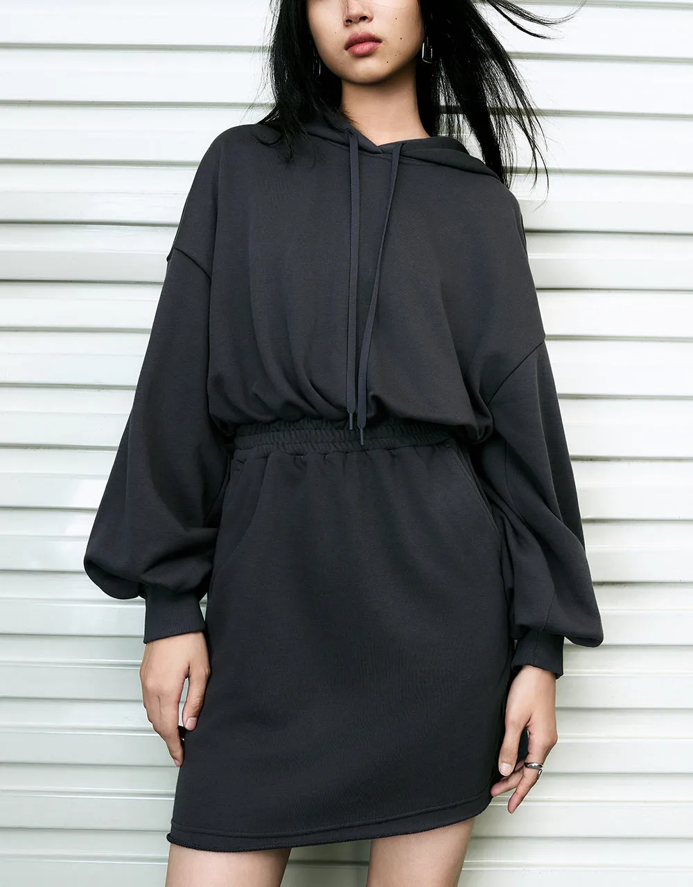 Hooded Straight Dress sold by Urban Revivo product image thumbnail 2