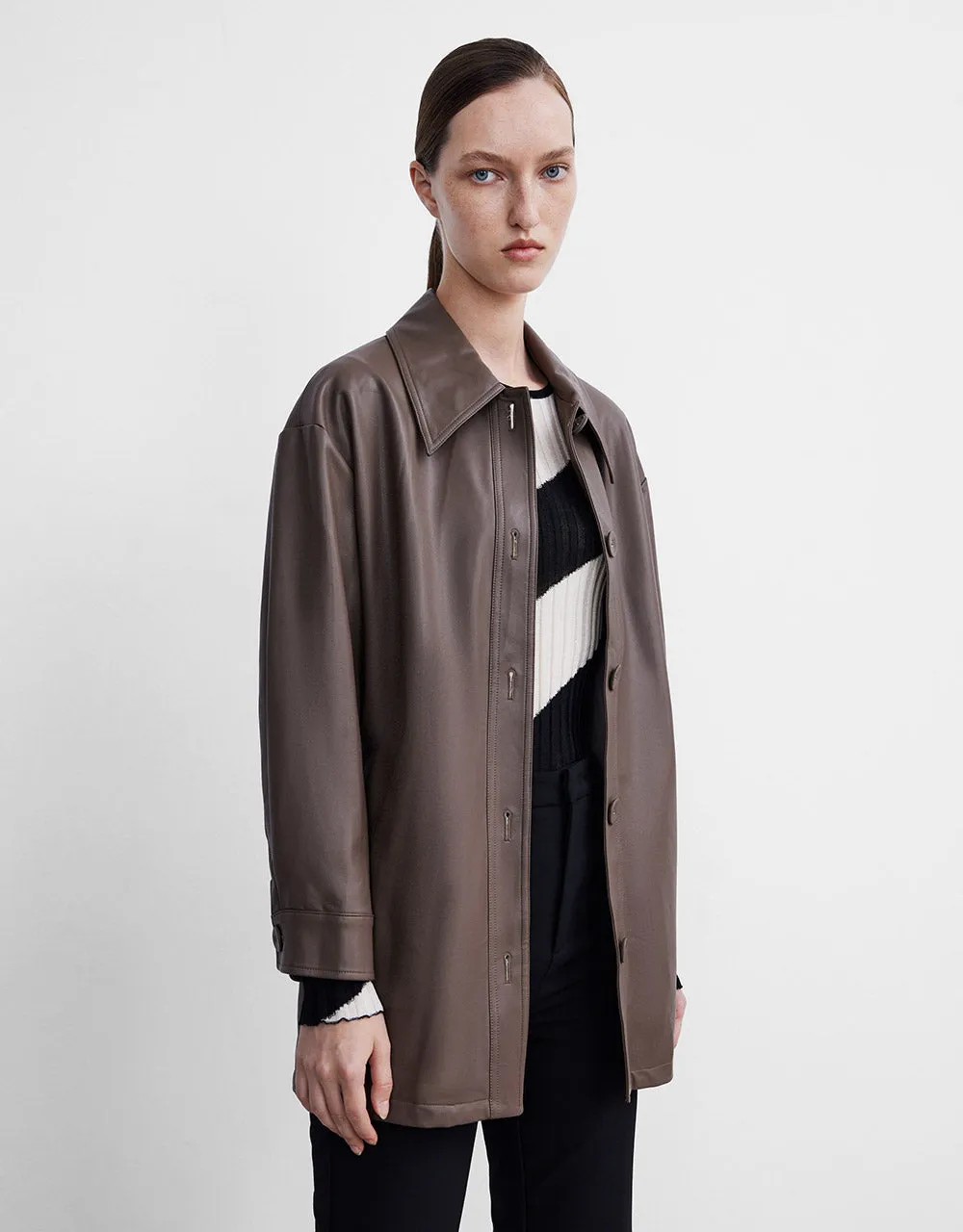 Faux Leather Belted Jacket sold by Urban Revivo product image thumbnail 5