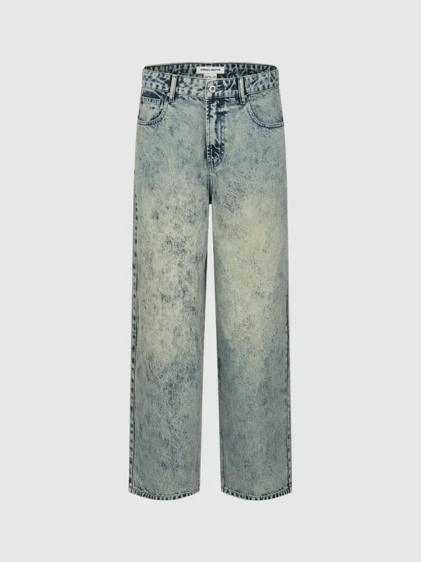 Wide-Leg Loose Jeans sold by Urban Revivo