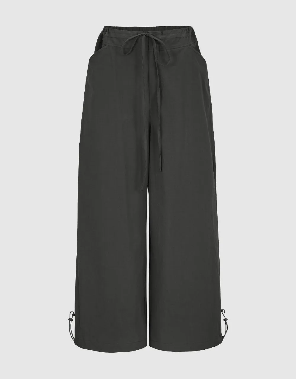Drawstring Waist Wide-Leg Pants sold by Urban Revivo