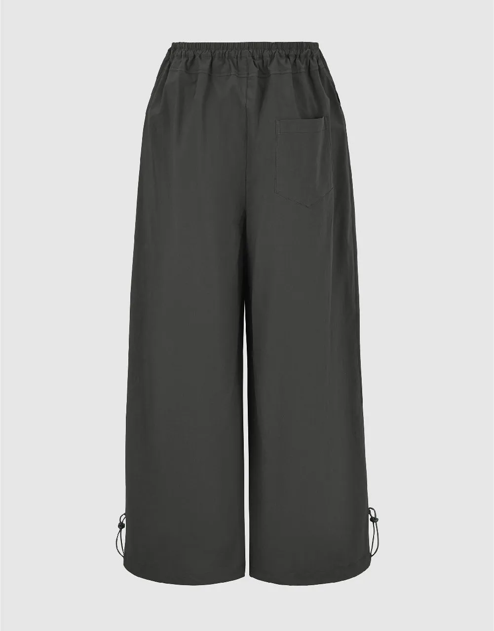 Drawstring Waist Wide-Leg Pants sold by Urban Revivo product image thumbnail 3