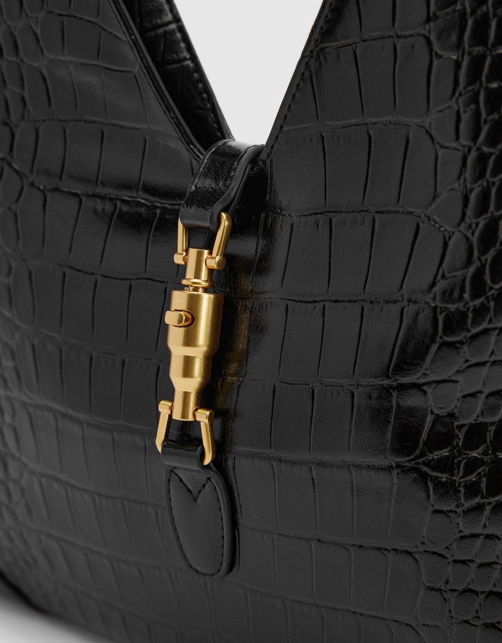 Croc Embossed Vegan Leather Shoulder Bag sold by Urban Revivo product image thumbnail 5