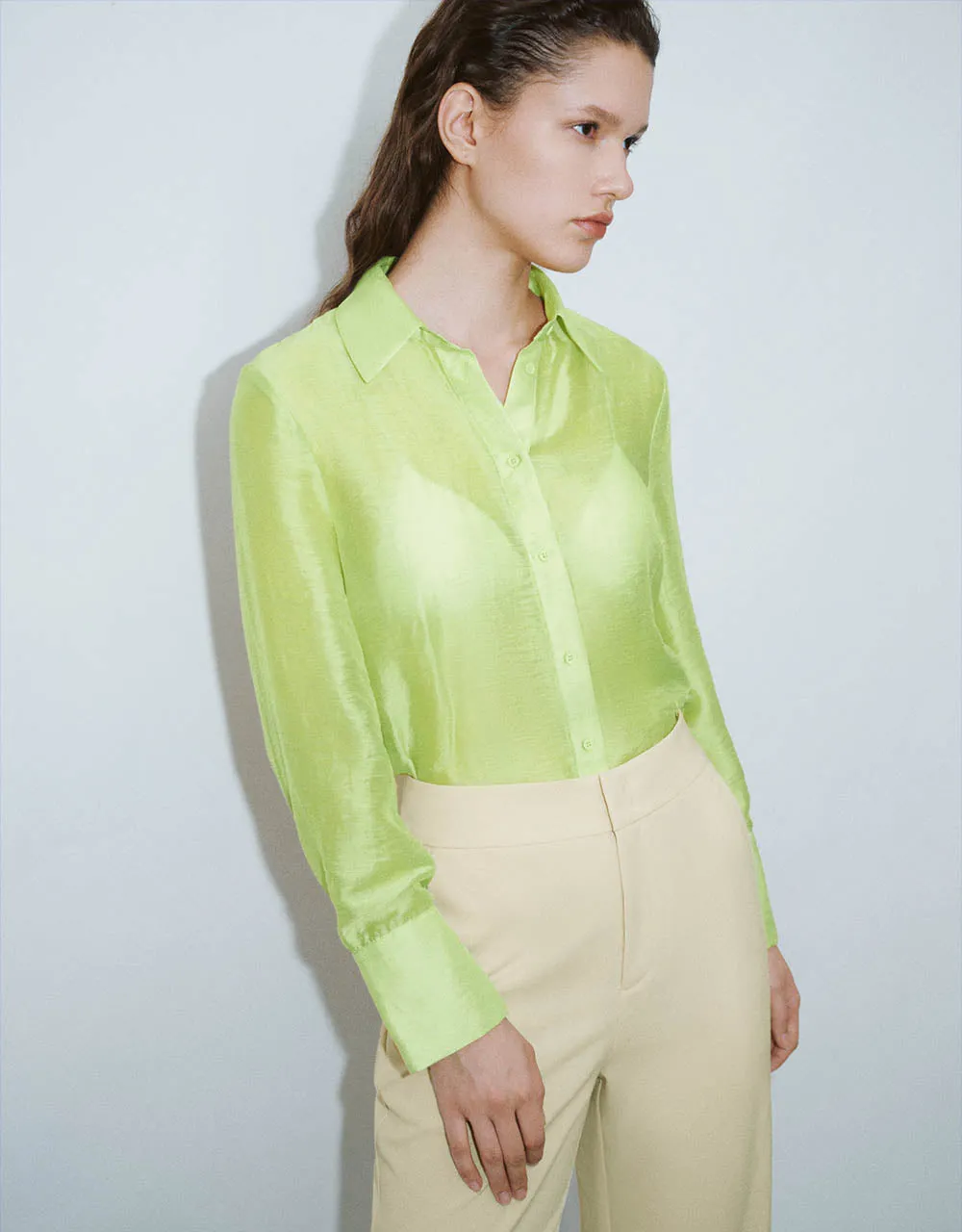 Button Up Straight Shirt sold by Urban Revivo product image thumbnail 2