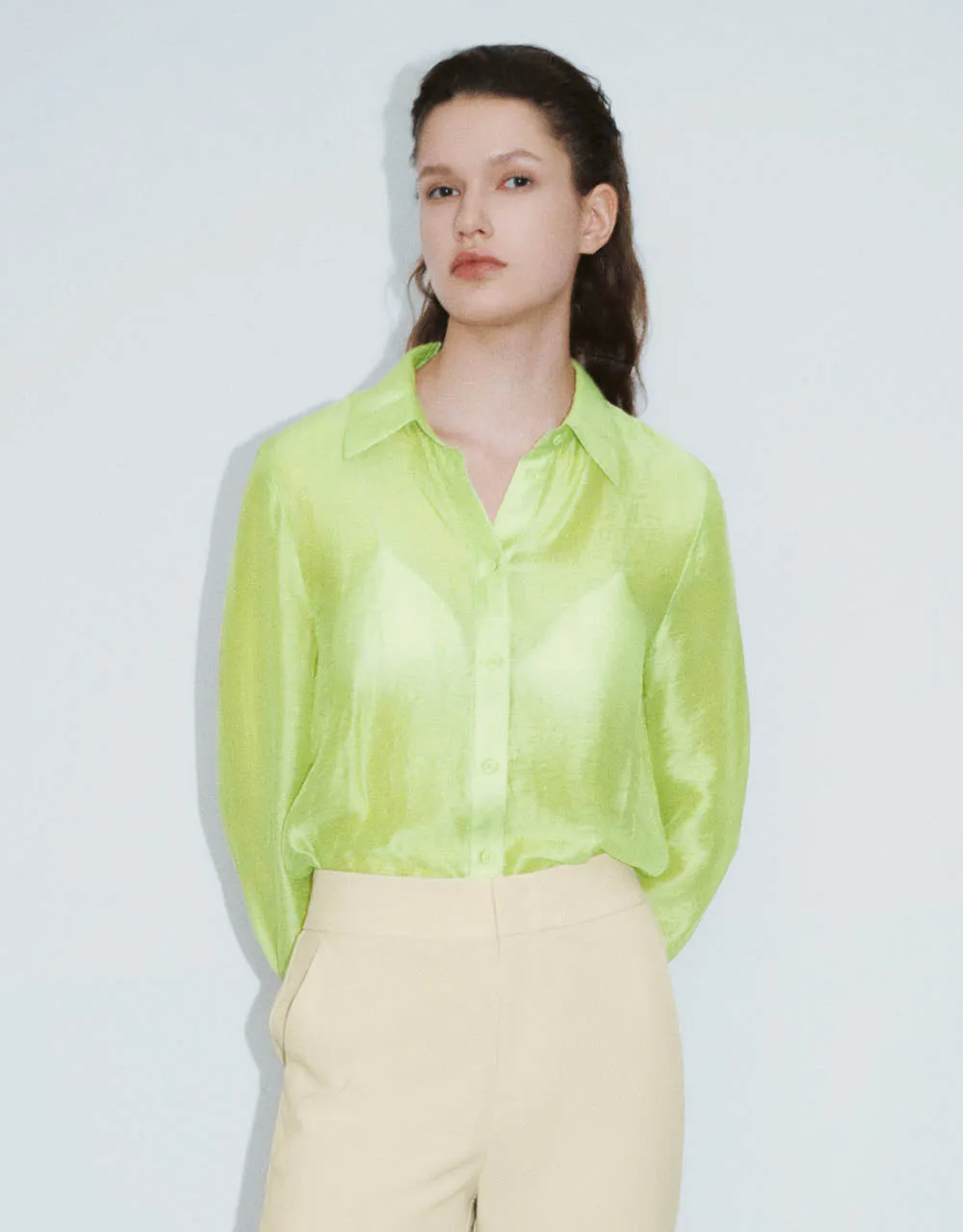 Button Up Straight Shirt sold by Urban Revivo