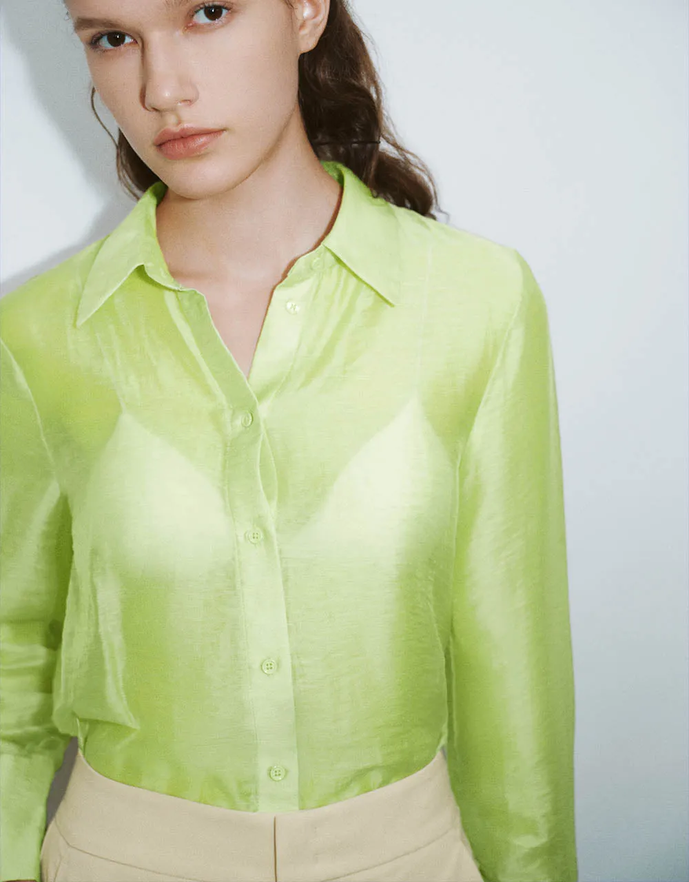 Button Up Straight Shirt sold by Urban Revivo product image thumbnail 3