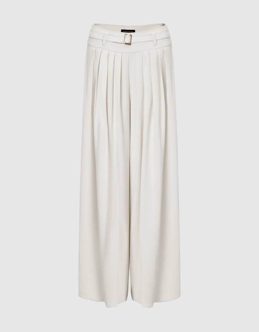 Wide-Leg Pants With Belt sold by Urban Revivo