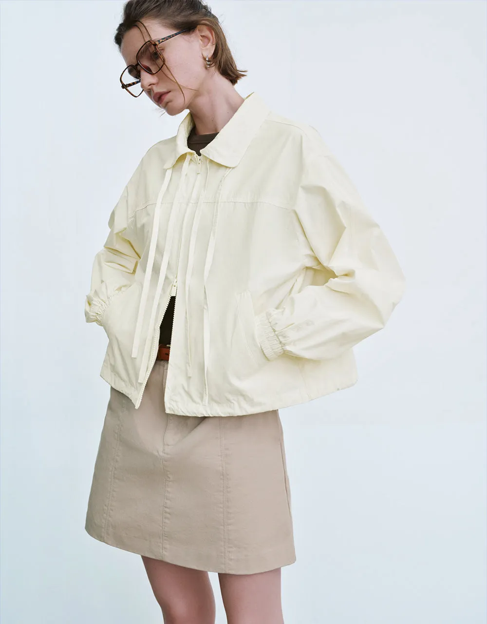 Zipper Front Straight Jacket sold by Urban Revivo product image thumbnail 3