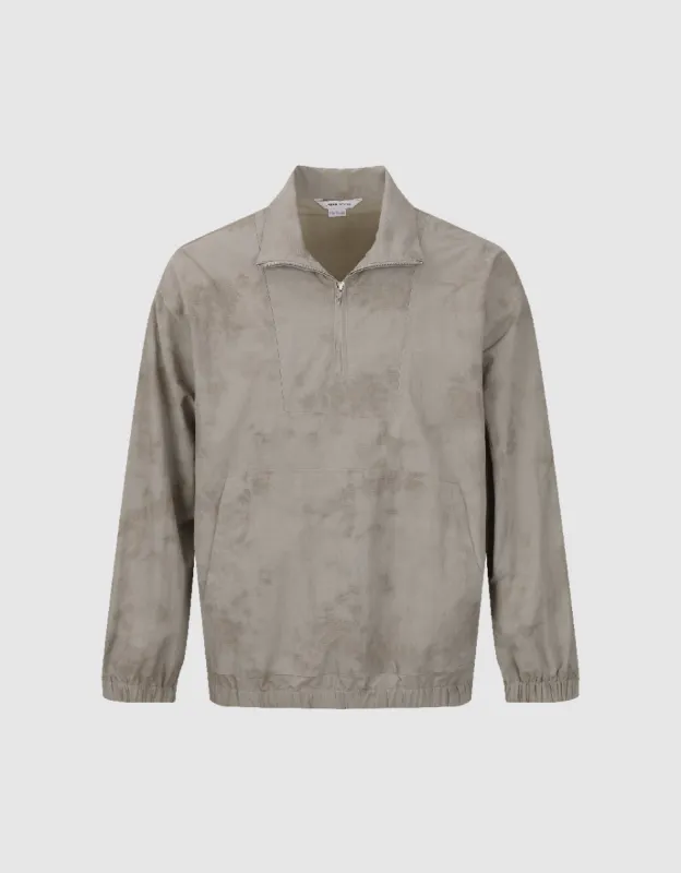 Zip Half Placket Loose Overhead Shirt sold by Urban Revivo