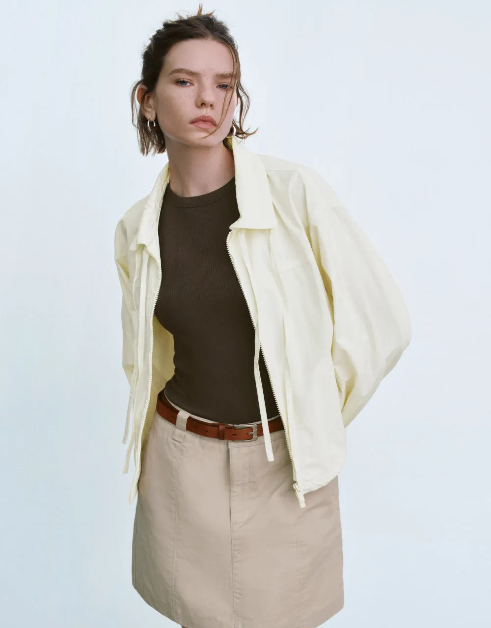 Zipper Front Straight Jacket sold by Urban Revivo