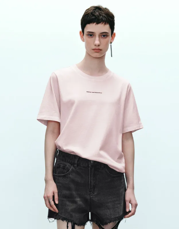 Letter Printed Crew Neck Loose T-Shirt sold by Urban Revivo