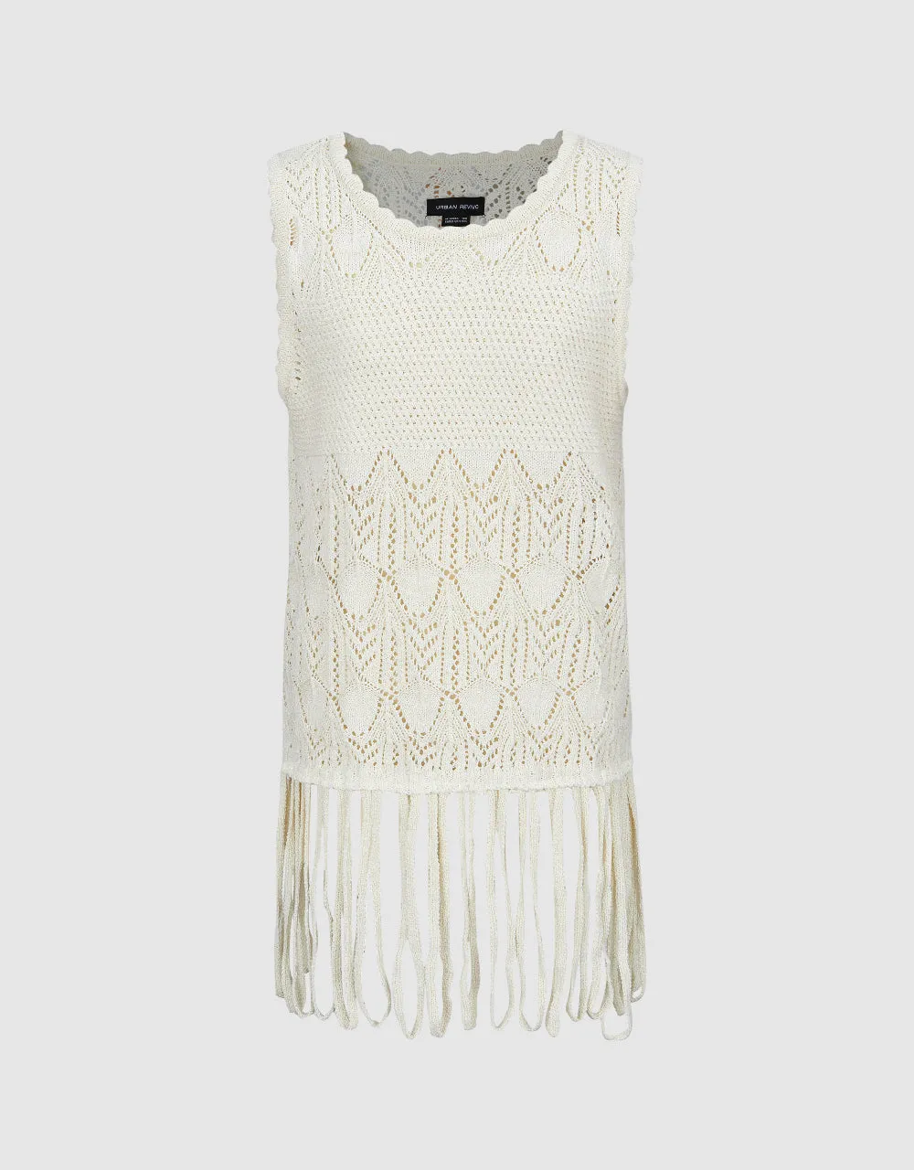 Crochet Knitted Tank Top sold by Urban Revivo product image thumbnail 5