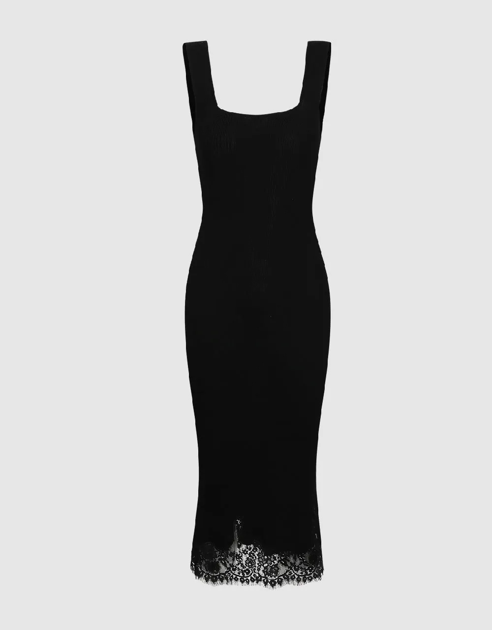 Sleeveless Lace Hem Knitted Dress sold by Urban Revivo product image thumbnail 2