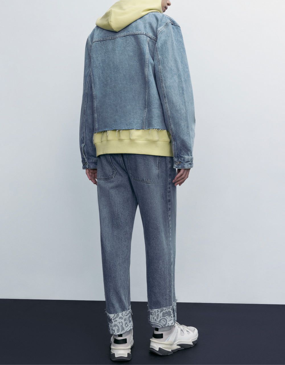 Frayed Hem Denim Jacket sold by Urban Revivo product image thumbnail 4