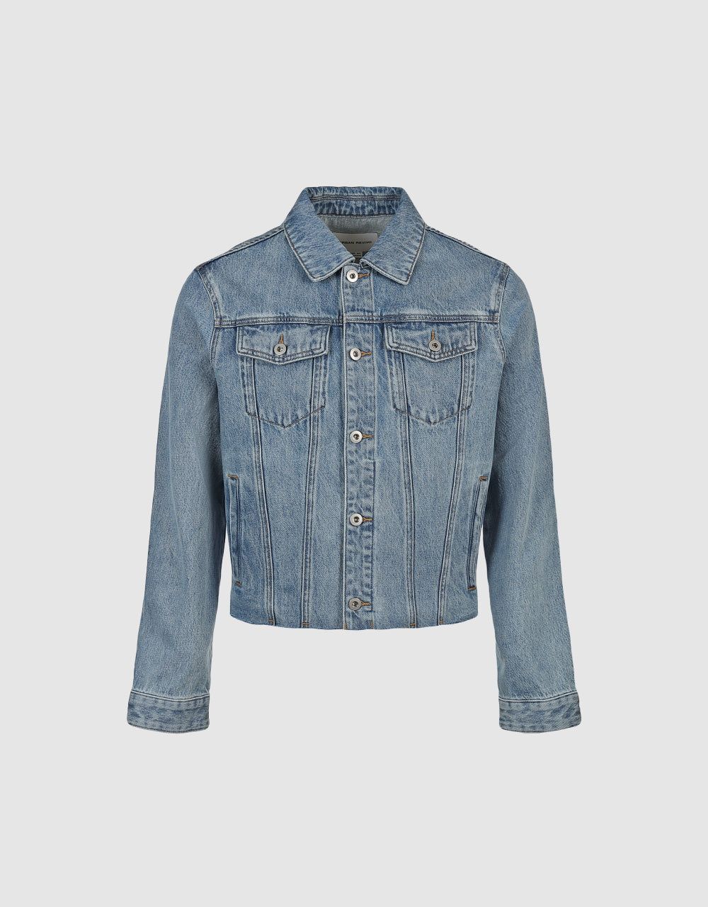 Frayed Hem Denim Jacket sold by Urban Revivo