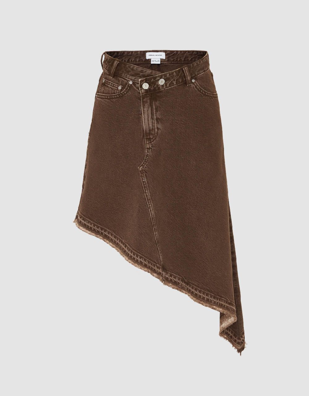 Asymmetric A-Line Denim Skirt sold by Urban Revivo