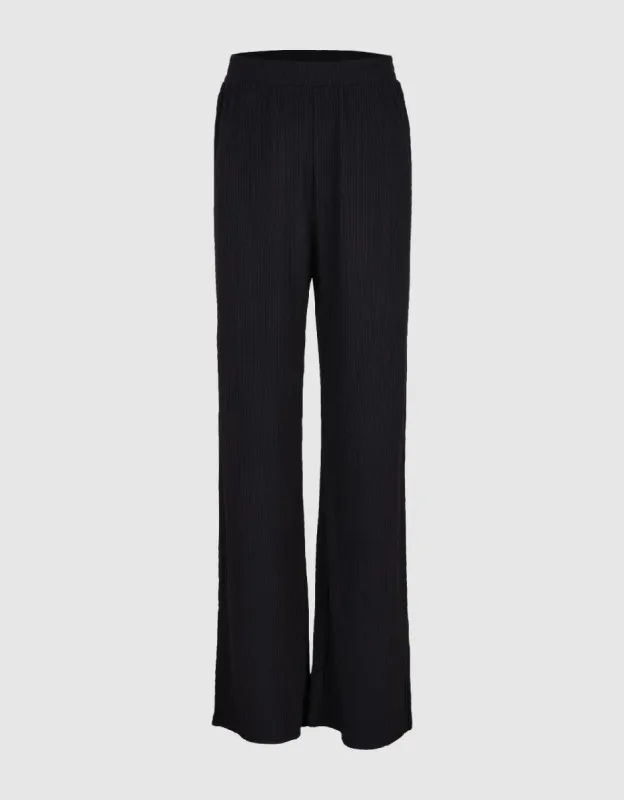 Elastic Waist Knitted Wide-Leg Pants sold by Urban Revivo