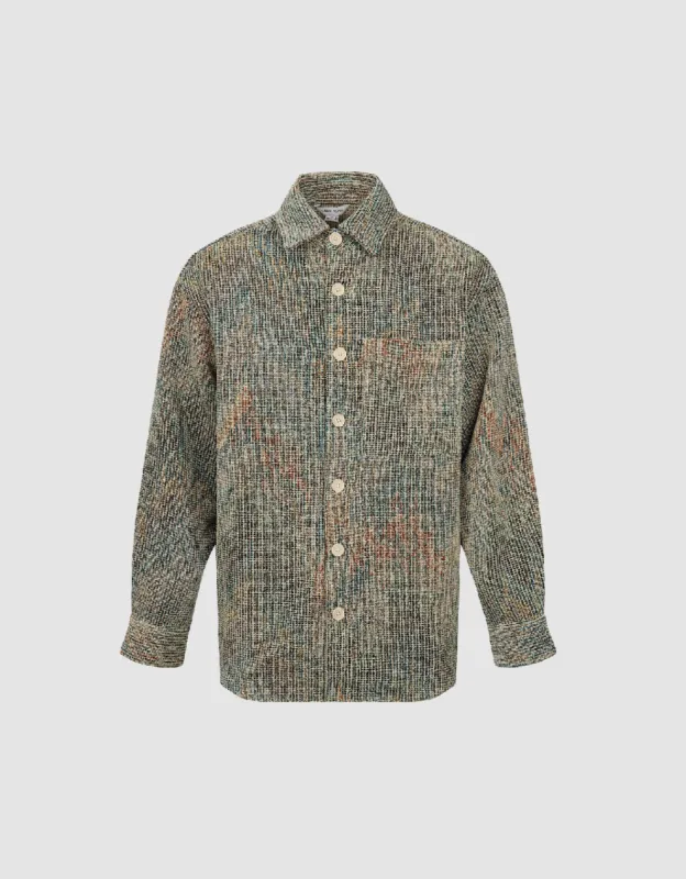 Textured Button Up Straight Jacket sold by Urban Revivo
