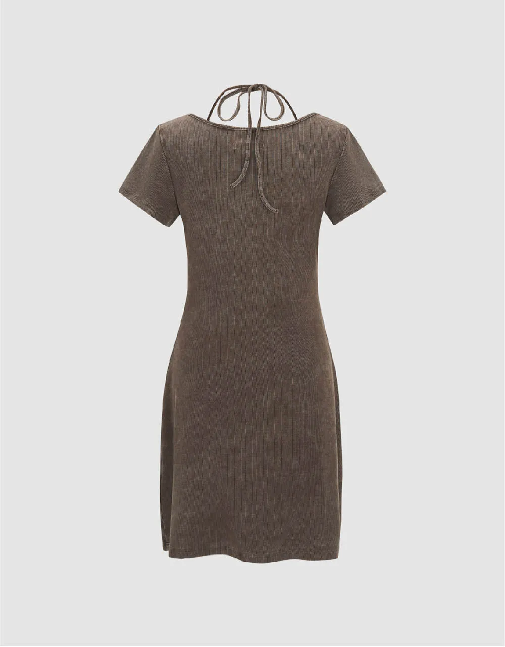 Skinny U Neck Skater Dress sold by Urban Revivo product image thumbnail 5