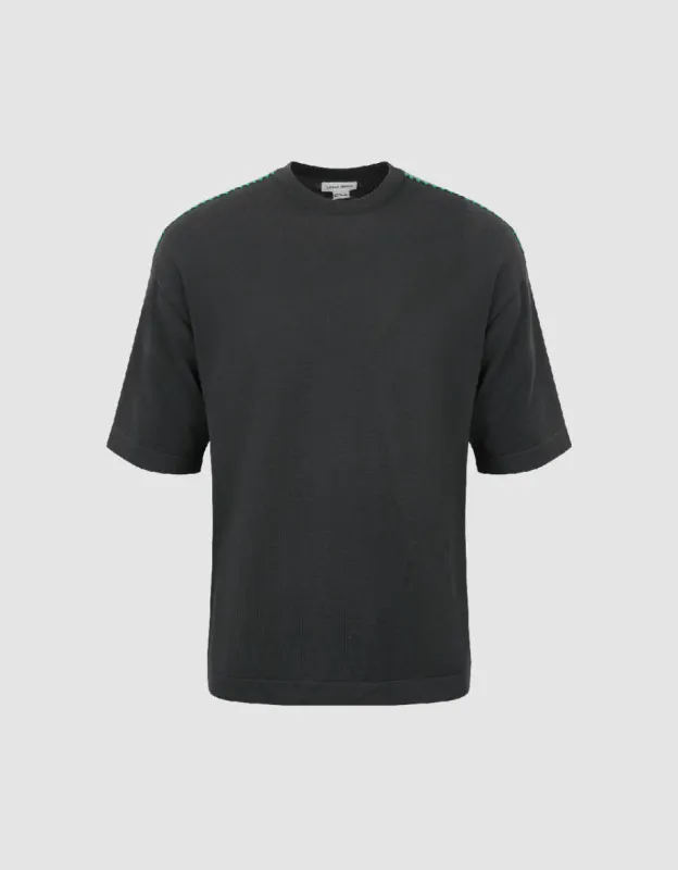 Crew Neck Knitted T-Shirt sold by Urban Revivo