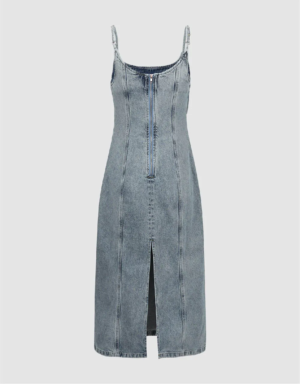 U Neck Skinny Denim Cami Dress sold by Urban Revivo product image thumbnail 5
