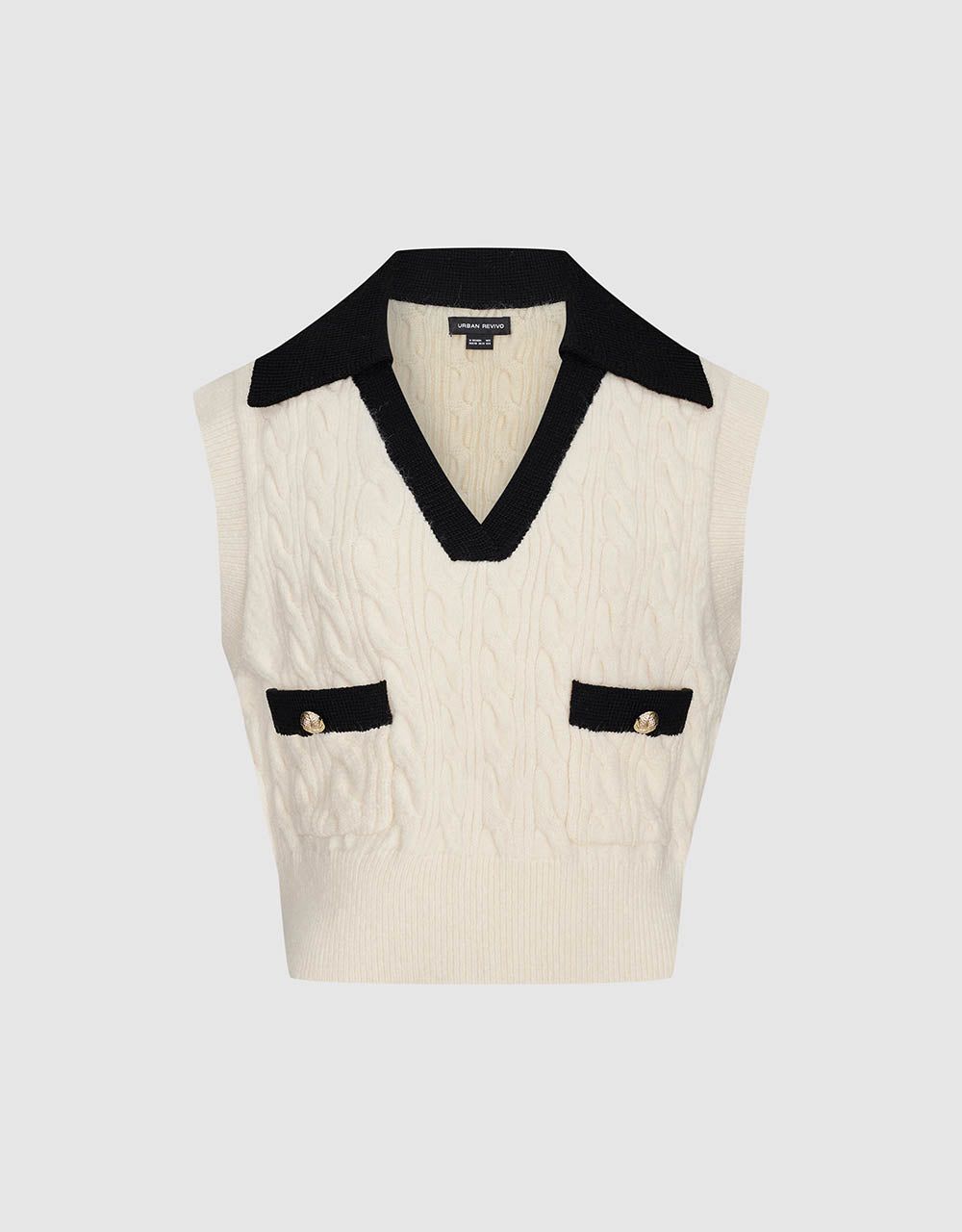 Straight Knitted Vest sold by Urban Revivo product image thumbnail 2
