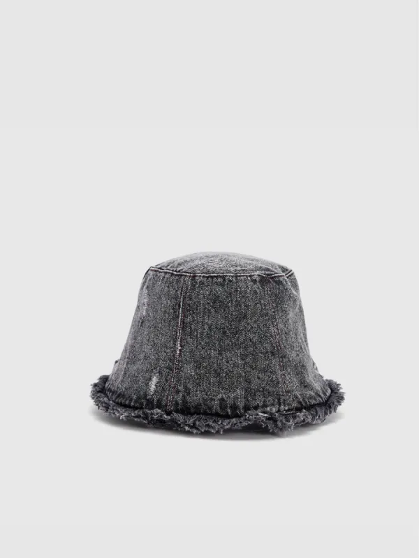 Raw Hem Denim Bucket Hat sold by Urban Revivo
