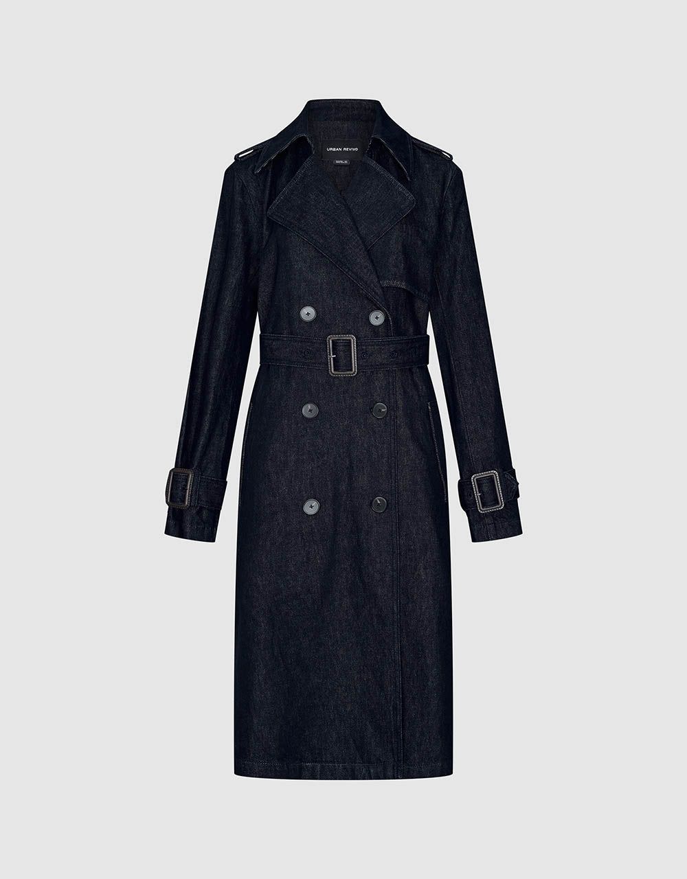 Longline Denim Coat With Belt sold by Urban Revivo product image thumbnail 2