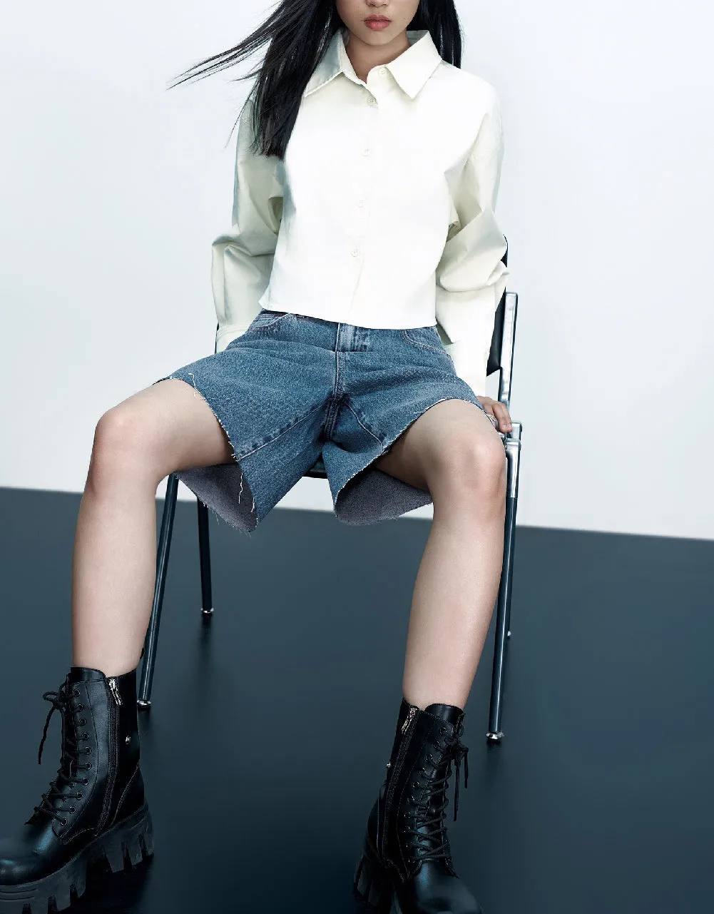 Press Button Loose Shirt sold by Urban Revivo product image thumbnail 3