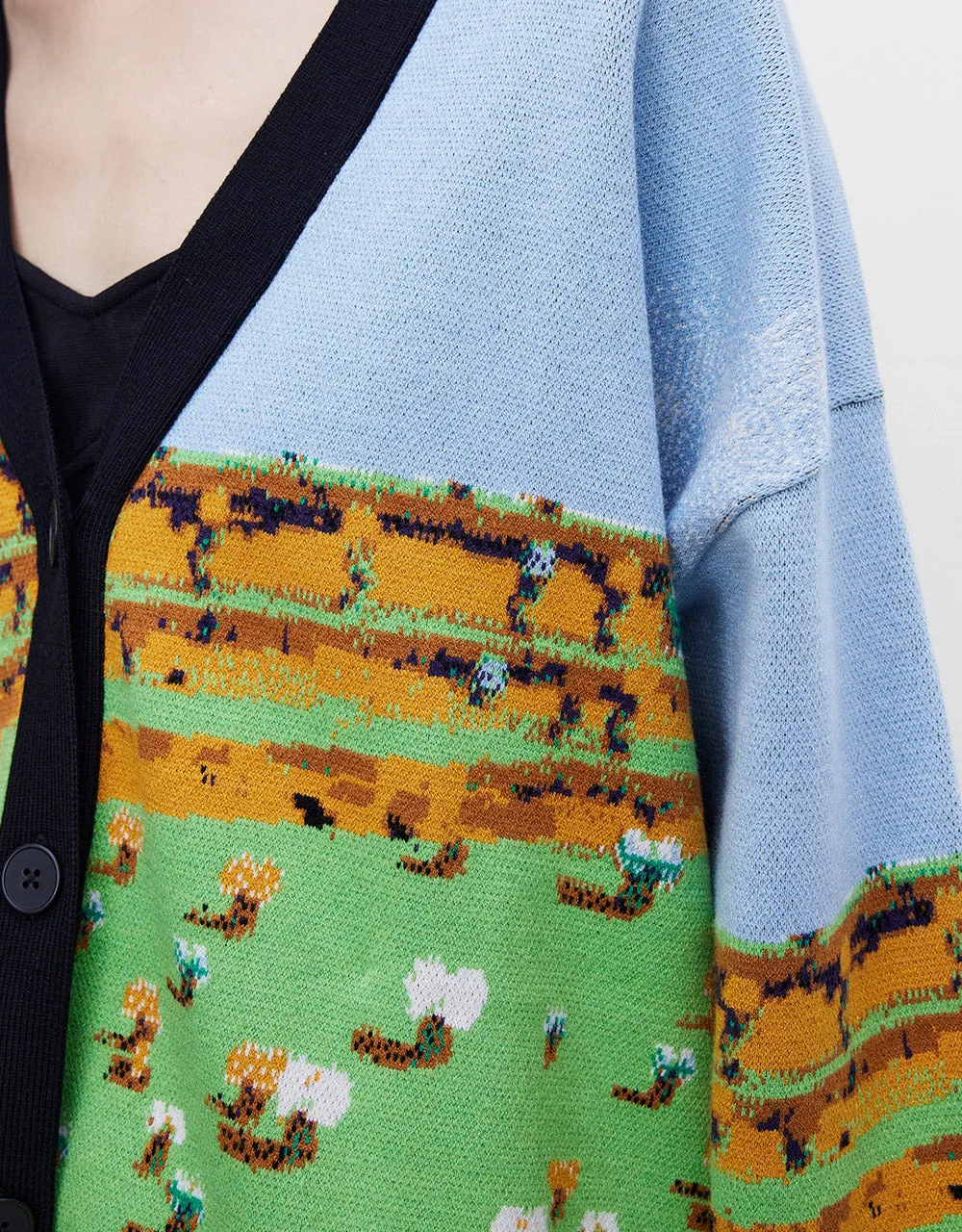 Landscape Contrast Trim Cardigan sold by Urban Revivo product image thumbnail 3