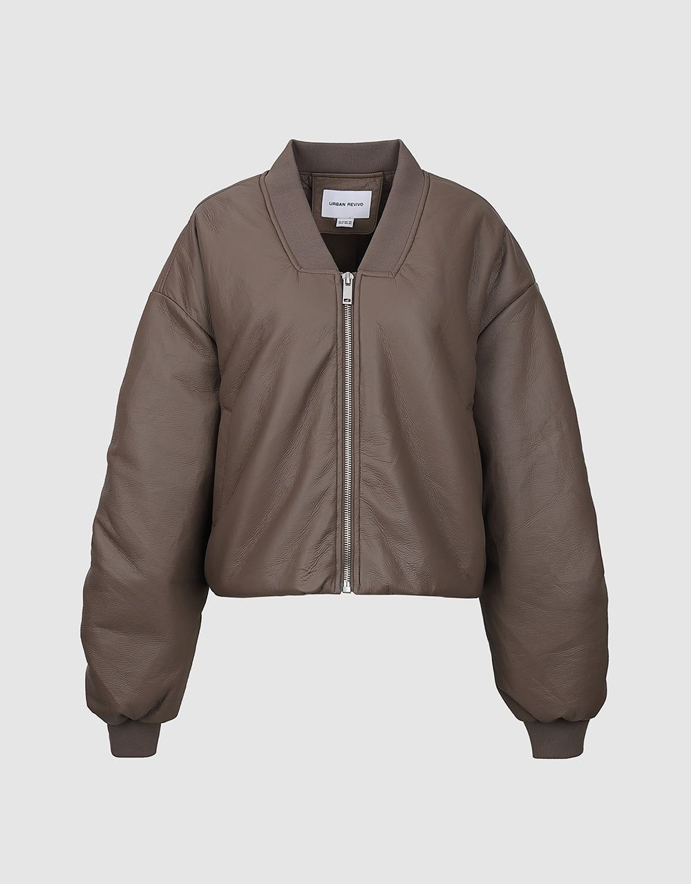 Zipper Front V-Neck Down Jacket sold by Urban Revivo product image thumbnail 2