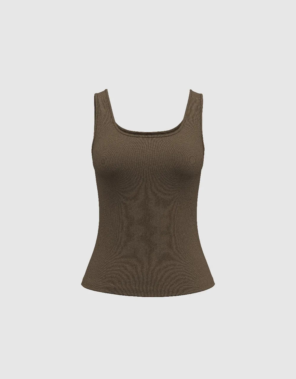 Square-cut Collar Knitted Tank Top sold by Urban Revivo product image thumbnail 2