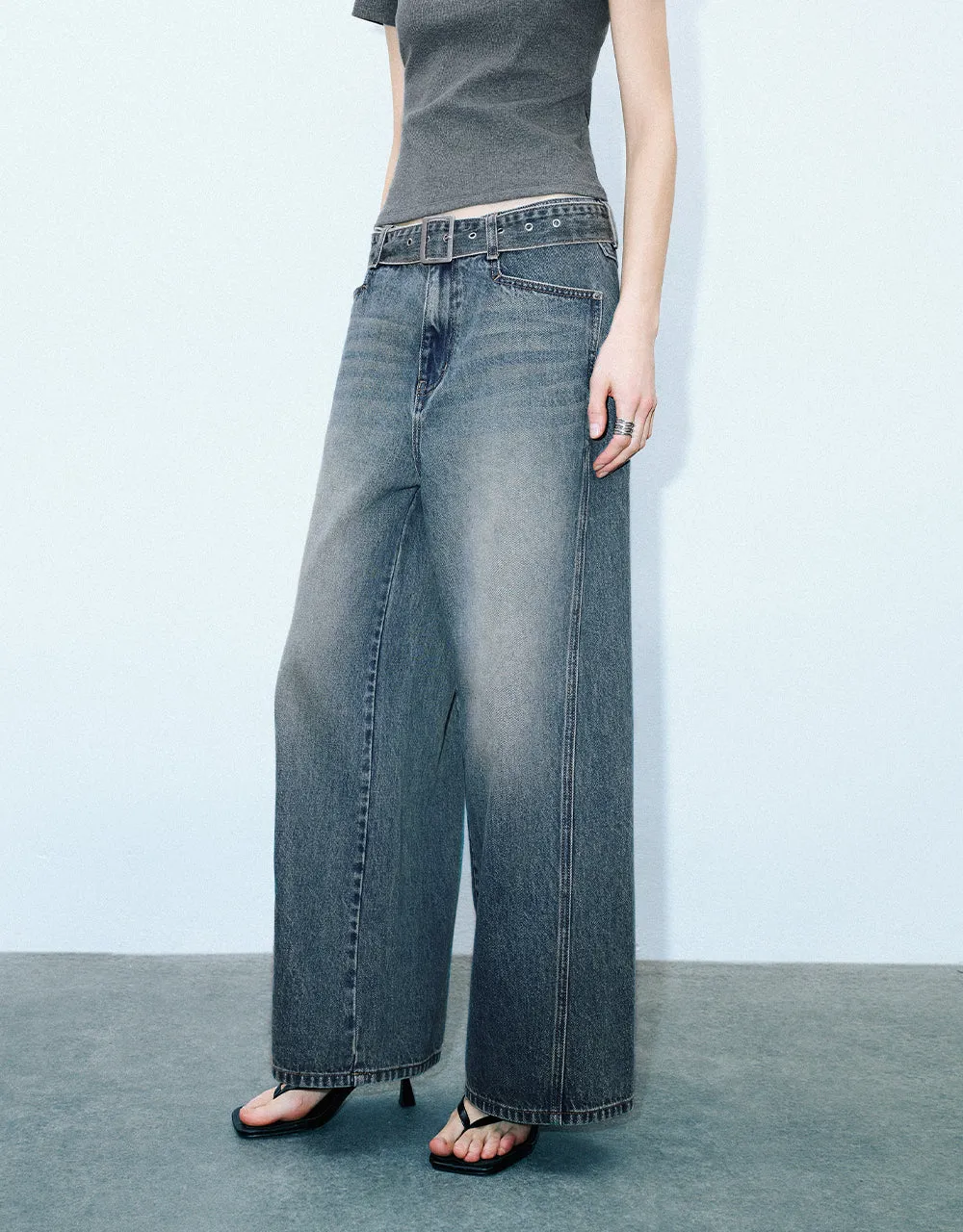 Straight Jeans With Belt sold by Urban Revivo product image thumbnail 4
