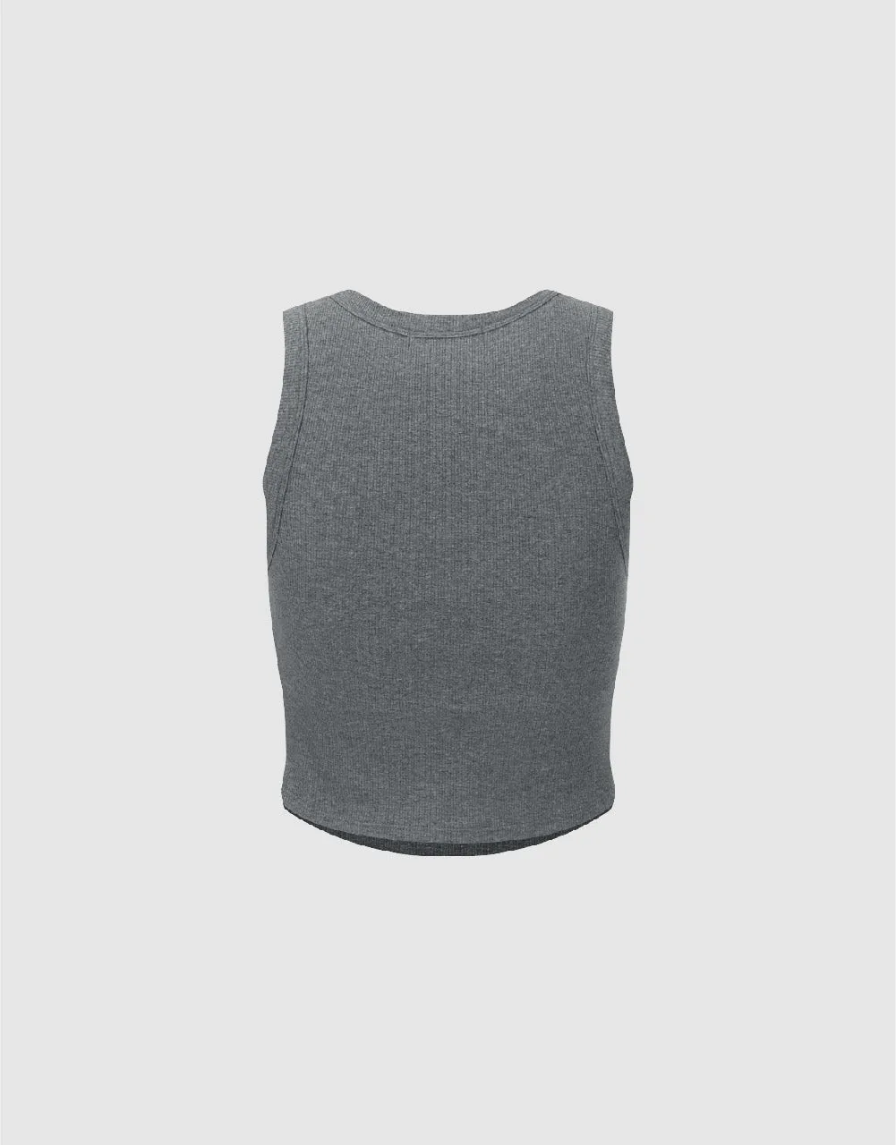 Cropped Crew Neck Knitted Tank Top sold by Urban Revivo product image thumbnail 5
