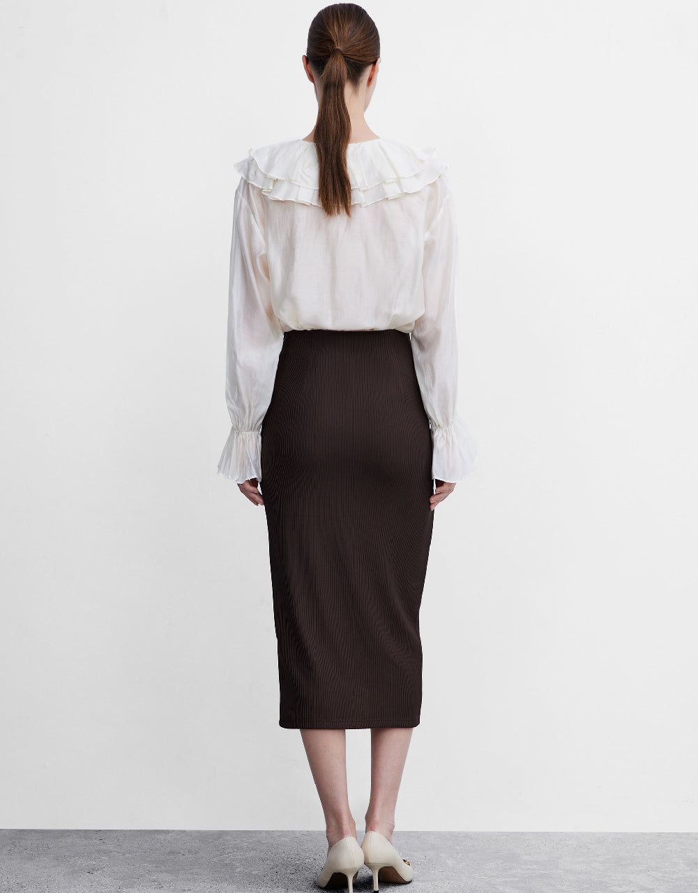 Midi Skinny Straight Skirt sold by Urban Revivo product image thumbnail 4