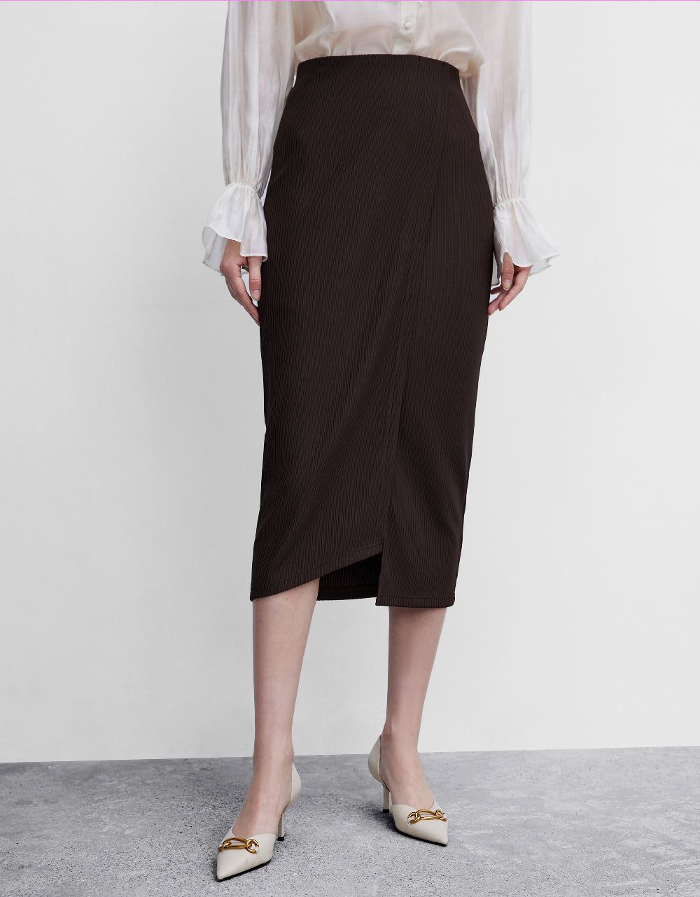 Midi Skinny Straight Skirt sold by Urban Revivo product image thumbnail 2