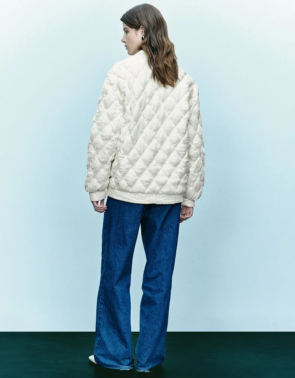 Embossed V-Neck Down Jacket sold by Urban Revivo product image thumbnail 4