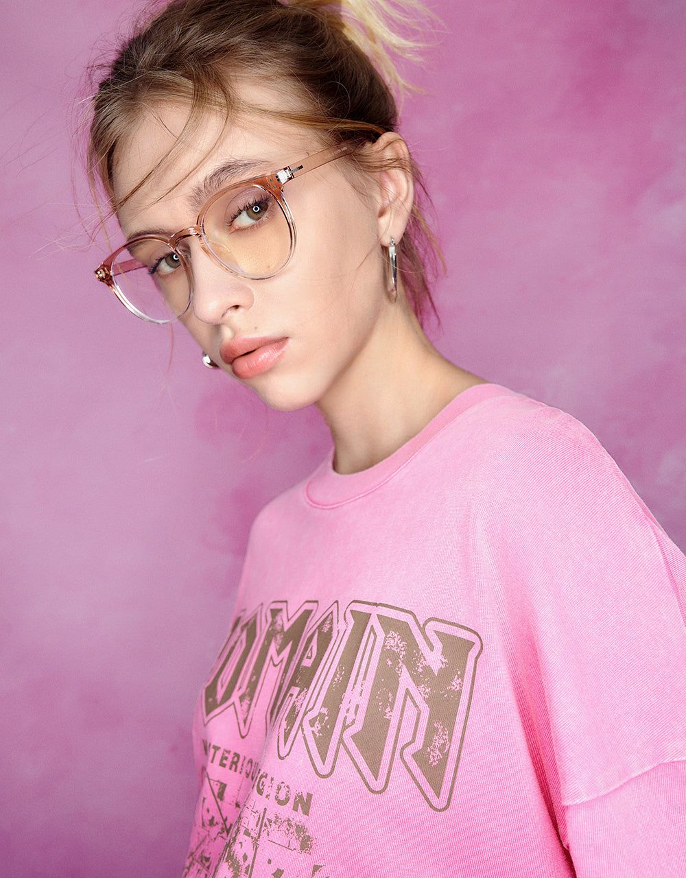 Printed Crew Neck Loose T-Shirt sold by Urban Revivo product image thumbnail 5