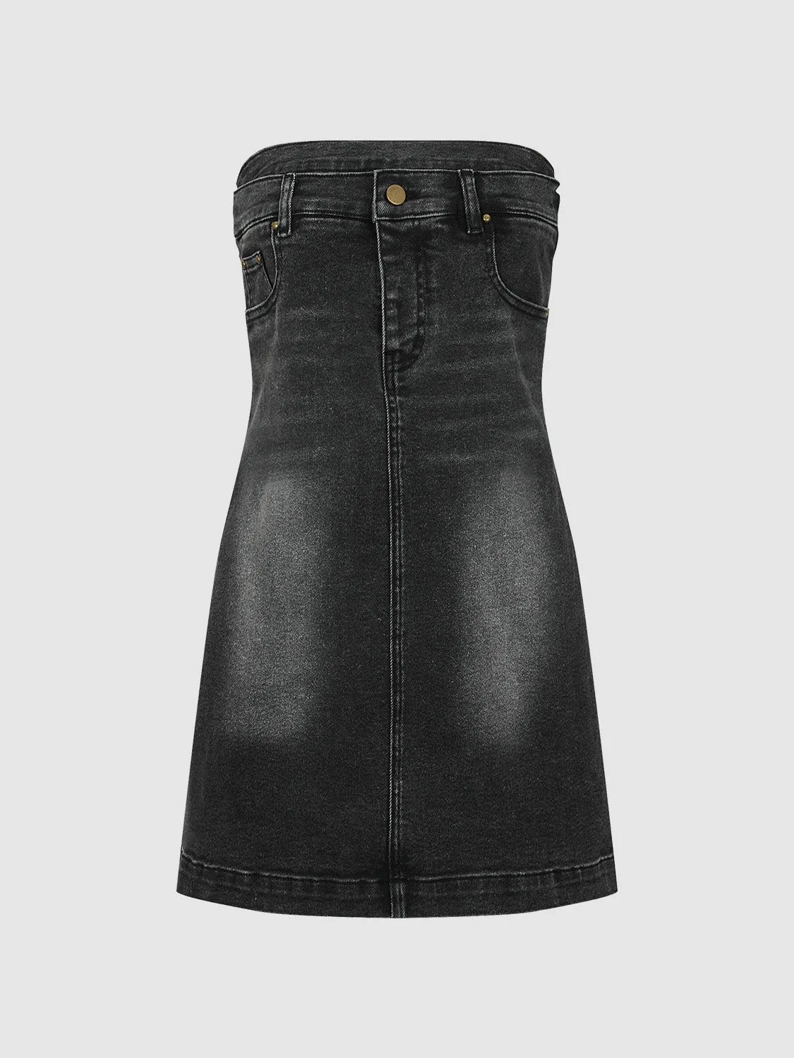 Skater Denim Tube Dress sold by Urban Revivo