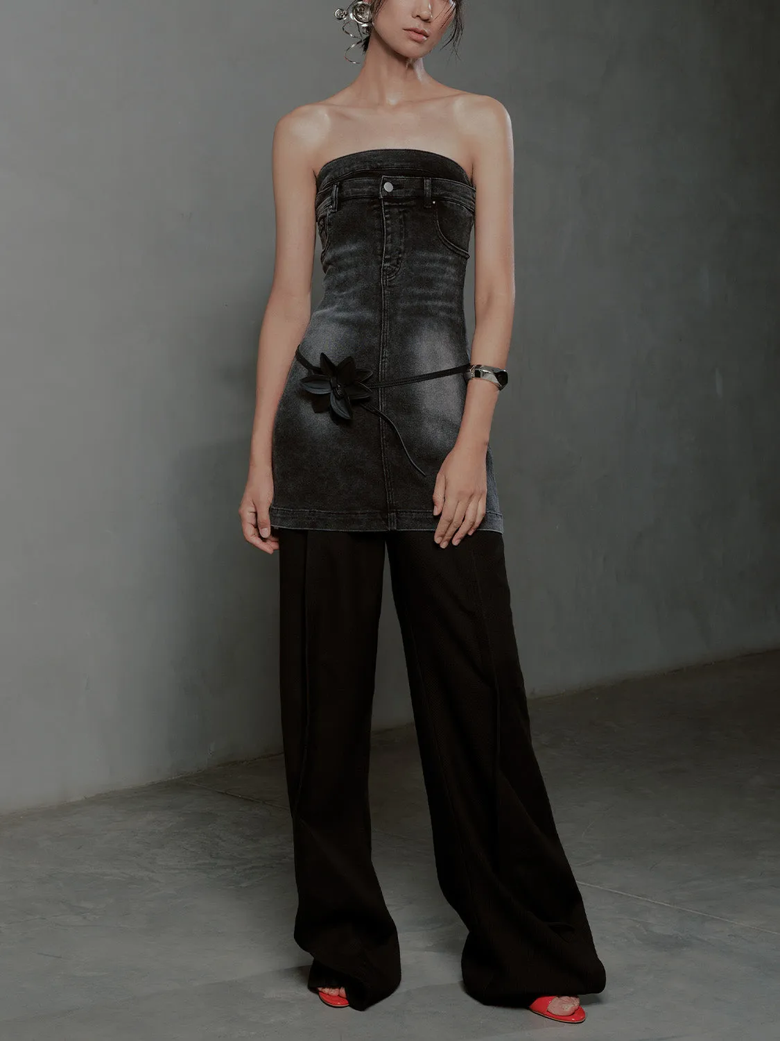 Skater Denim Tube Dress sold by Urban Revivo product image thumbnail 5