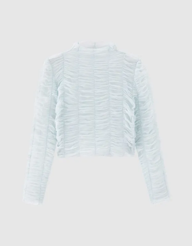 Ruched Tulle Top sold by Urban Revivo