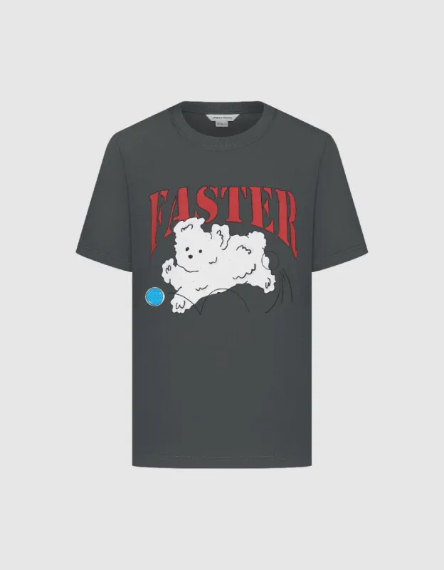 Printed Crew Neck Straight T-Shirt sold by Urban Revivo