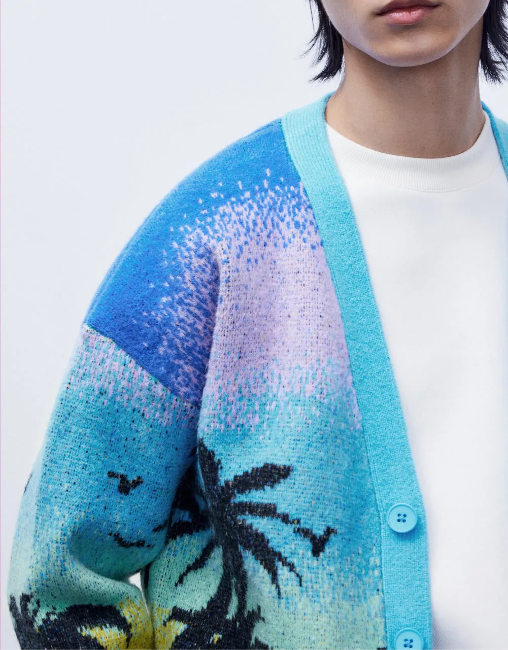 Tropical Pattern Knitted Cardigan sold by Urban Revivo product image thumbnail 5