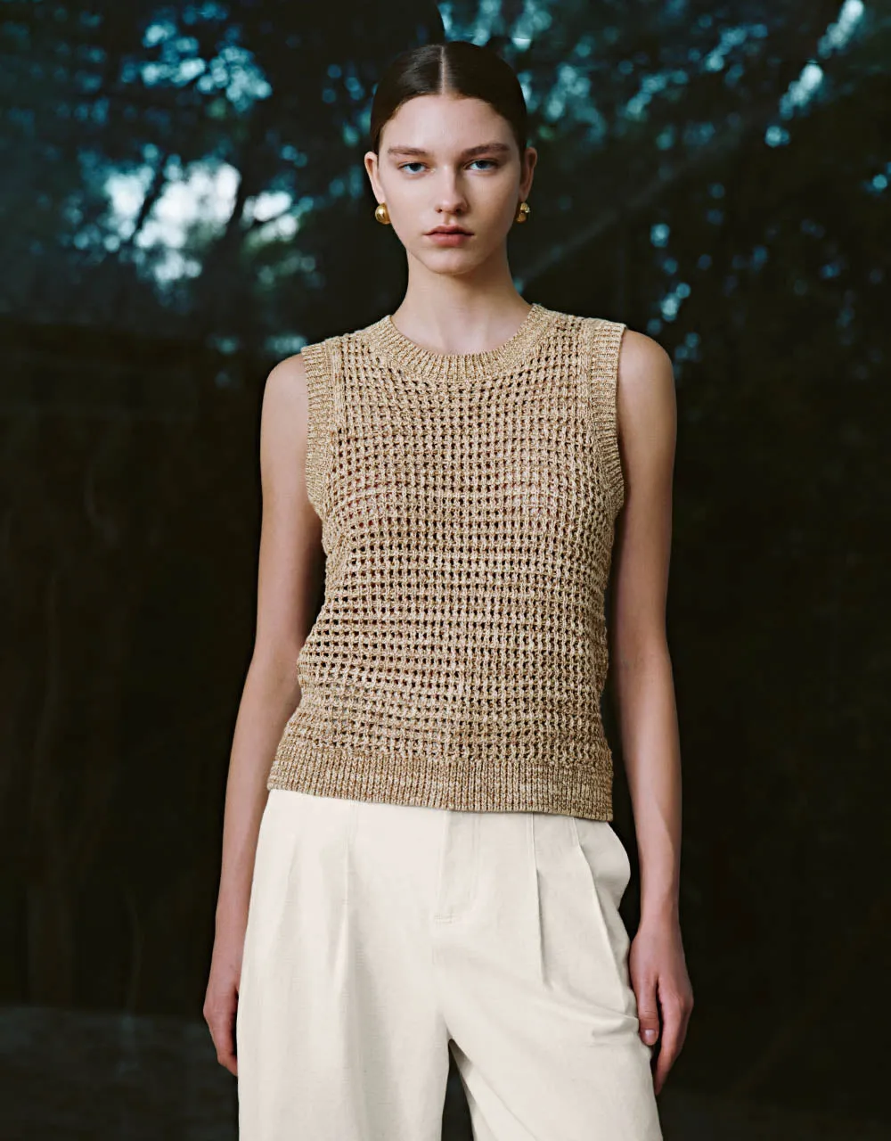 Crew Neck Knitted Tank Top sold by Urban Revivo