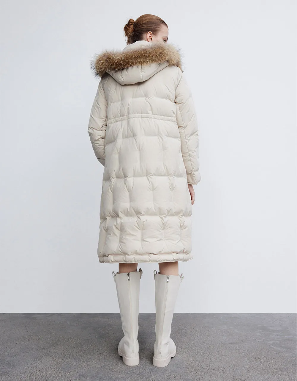 Gathered Waist Hooded Down Jacket sold by Urban Revivo product image thumbnail 4