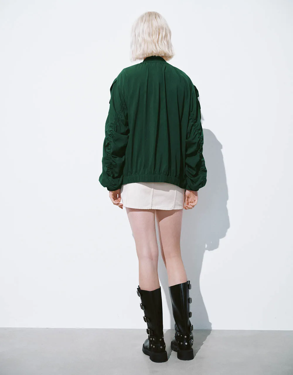 Zipper Front Butterfly Sleeve Jacket sold by Urban Revivo product image thumbnail 5