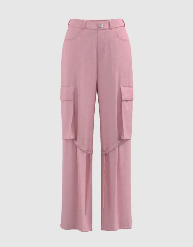 Multi-Pocket Wide-Leg Pants made by Urban Revivo