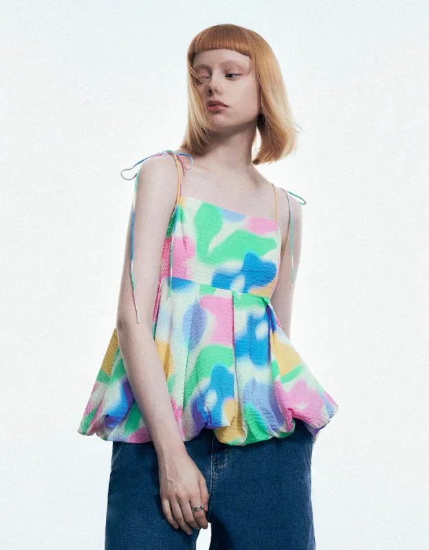 Printed Off-Shoulder Cami Blouse sold by Urban Revivo