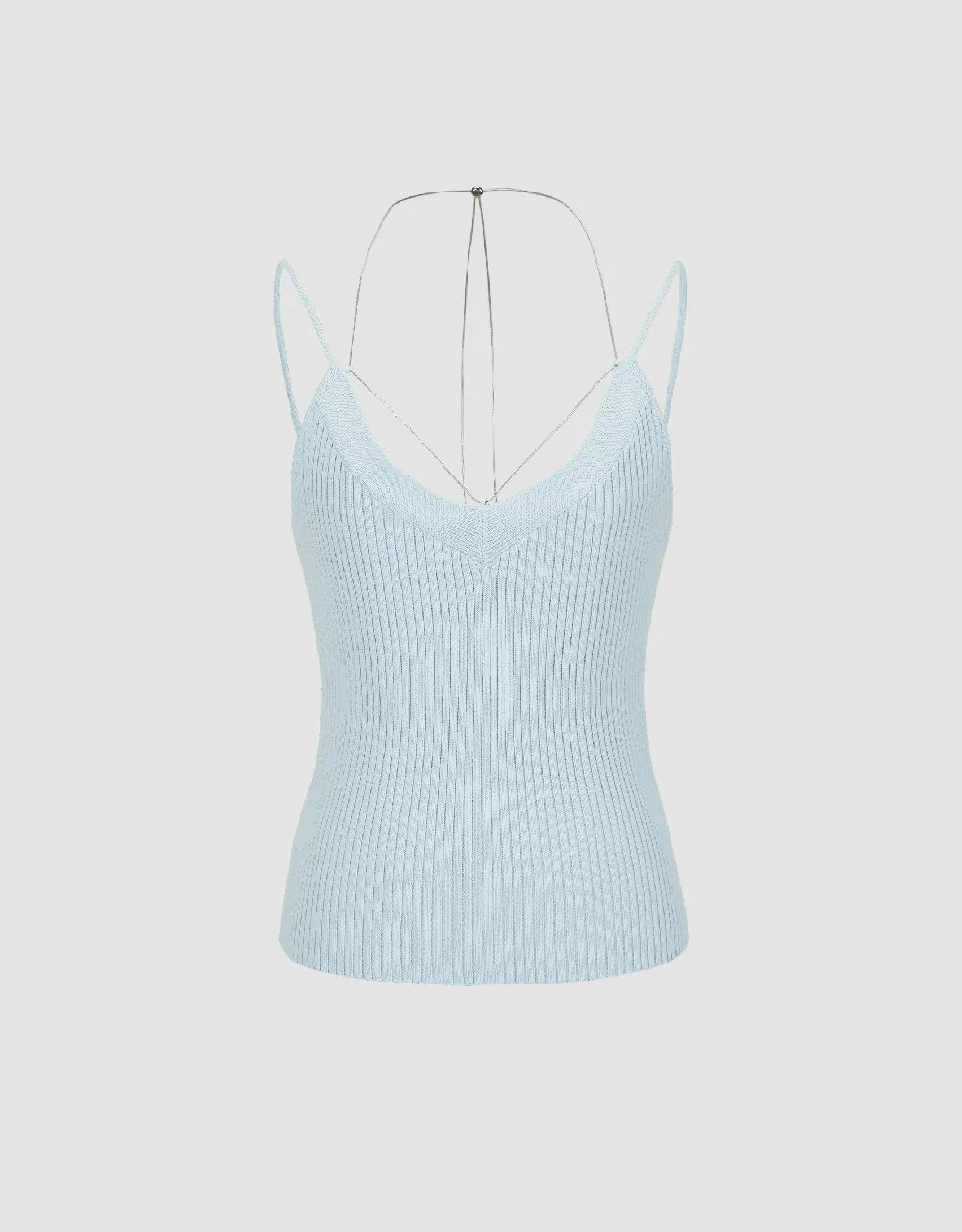 V-Neck Knitted Skinny Cami Top sold by Urban Revivo product image thumbnail 2